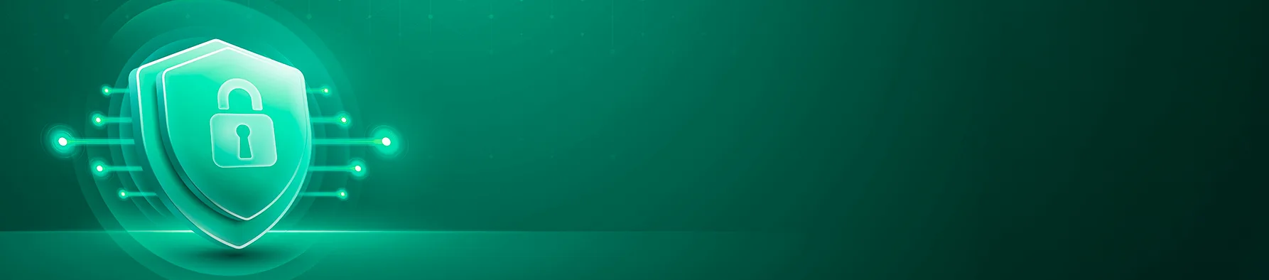 O Gemini disse Escudo digital 3D com um cadeado central e circuitos brilhantes em verde, reforçando a segurança e a confiança na autenticação digital.